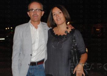 Mª Paz Ojeda pasó el día descansando de la campaña con su marido e hijos