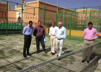 Las remozadas pistas de pádel de Rostrogordo, listas para el juego