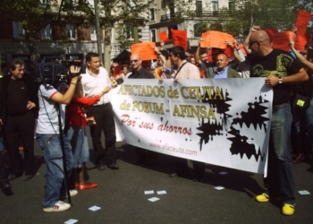 Afectados de Fórum y Afinsa de Ceuta hacen un llamamiento a los estafados “resignados” de Melilla.