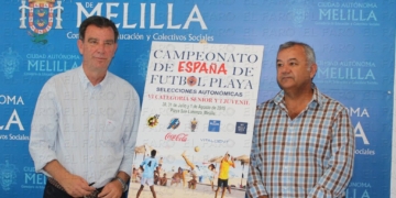 Momento de la presentación del cartel anunciador de estos Campeonatos de España en Melilla.