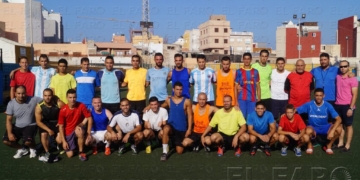 Plantilla del River Melilla, equipo que se estrena esta temporada en la Tercera División.