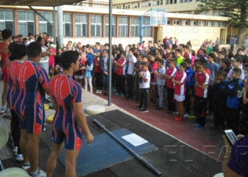 La halterofilia hace una exhibición en el instituto Leopoldo Queipo