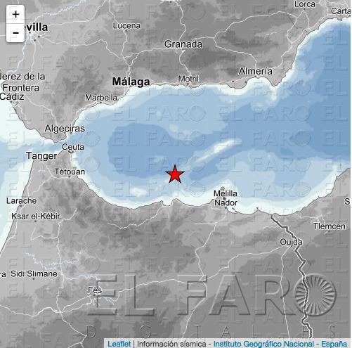 Un nuevo temblor de tierra, sentido en Melilla