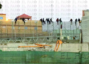 Imagen del intento de entrada de ayer, por el que se preocupa ACNUR. Onda Cero Melilla