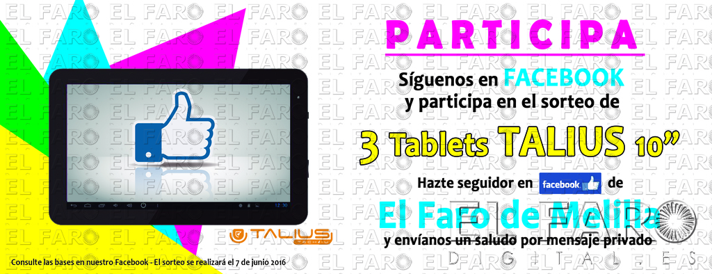 El Faro sortea mañana a las 17:30 horas tres tablets