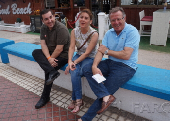 Luis Escobar, María Luisa Díaz, candidatos al Senado de Ciudadanos y Eduardo de Castro, candidato al Congreso.