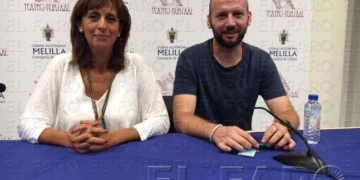 Fadela Mohatar y Francesco Bondanini, durante la presentación del proyecto.