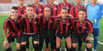 Primer once inicial que puso el liza el Rusadir CF, en esta categoría nacional.