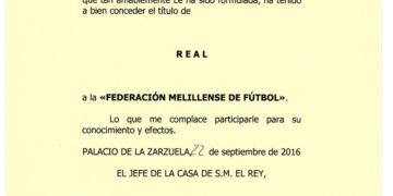 Notificación que llegó del Palacio de la Zarzuela.