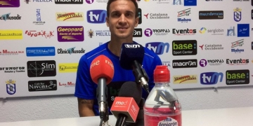 El ariete de la Unión Deportiva Melilla Diego Cascón