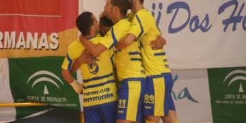 Celebración de uno de los goles del cuadro de nuestra ciudad.