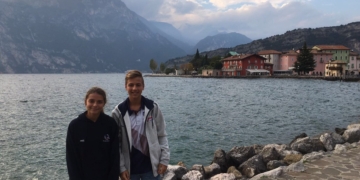 Colomer y Padilla, en el lago italiano