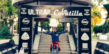 El atleta melillense, en la línea de salida de la competición que realizó este fin de semana.