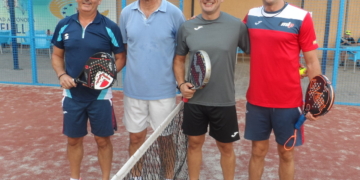 Finalistas de la Primera Categoría Masculina del IV Torneo Circuito Veteranos FMLP.