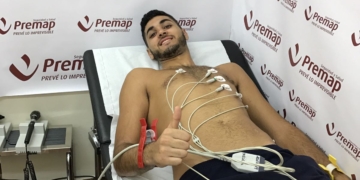 Uno de los jugadores del CV Melilla, en plenas pruebas.