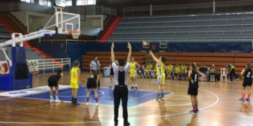 Las melillenses, en su partido frente al cuadro onubense de Conquero.