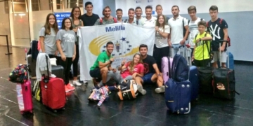 Varios momentos de la recepción que la Ciudad Autónoma brindó ayer a los jugadores de la Peña Real Madrid de las categorías alevín e infantil.