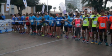 Salida de una de las tres competiciones que se disputaron ayer.