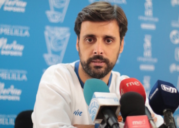 El primer entrenador de la escuadra de nuestra ciudad, en la rueda de prensa oficial antes del partido de hoy.