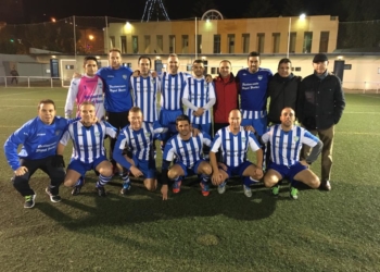 Jugadores del Restaurante Miguel Benítez + 40 años, campeones de esta categoría.