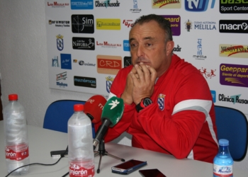 El primer entrenador melillense, en la rueda de prensa oficial.