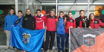 Varios momentos de la expedición melillense que se desplazó este fin de semana hasta tierras malagueñas para intervenir en un novedoso indoor en Torremolinos.