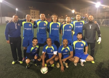 Componentes de la escuadra de la Peña Kelu.