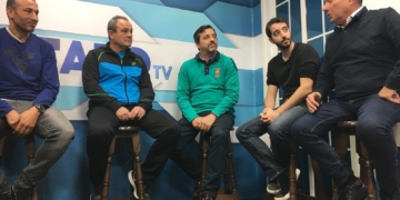 Componentes de la tertulia celebrada en el set de FaroTV Melilla.