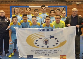 Componentes de la escuadra de nuestra ciudad, en categoría cadete, que disputa el Campeonato de España en Madrid.