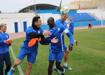 El buen ambiente reina dentro de cada una de las sesiones de entrenamientos de la UD Melilla.