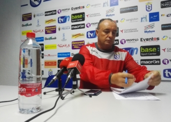 Josu Uribe, durante la rueda de prensa ofrecida en la matinal de ayer viernes.