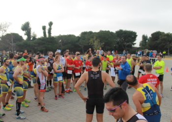 Imagen de los duatletas melillenses, en la última de las pruebas celebradas en la modalidad de duatlón.