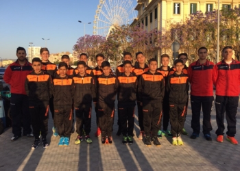 Jugadores de los equipos base del Sporting Constitución que se desplazaron este fin de semana a tierras malagueñas.