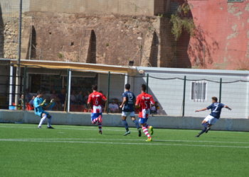 Braim fue el autor del segundo gol de su equipo, siendo al mismo tiempo el jugador más destacado de los azulones en el encuentro de ayer sábado frente al Torredonjimeno.