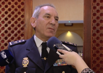 El jefe superior de Policía de Melilla, José Ángel González, ayer, en un encuentro con la prensa.