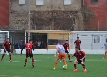Imagen de uno de los partidos de la escuadra melillense, en la presente temporada en el grupo IX de la Tercera División.