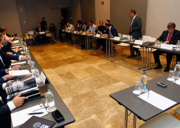 Imagen de la reunión de todos los clubes de la ACB, en tierras madrileñas.