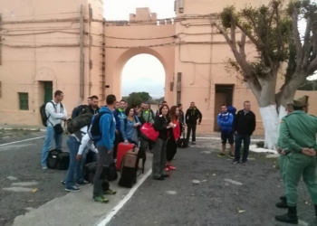 Los primeros africanos llegando al campeonato legionario.