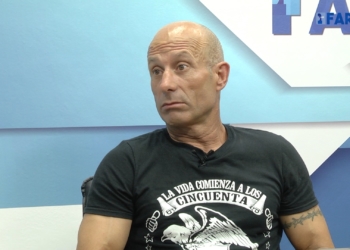 Paco Sánchez, ayer, en el plató de FaroTV Melilla.