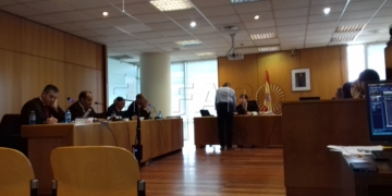 En la parte i., los abogados de la defensa, el de la acusación particular y el fiscal del juicio del crimen del Angelo.