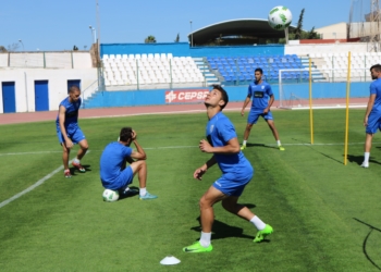 Imagen de los jugadores unionista en una sesión de entrenamientos.