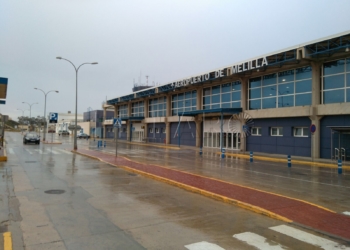 El aeropuerto de Melilla, ayer por la mañana.