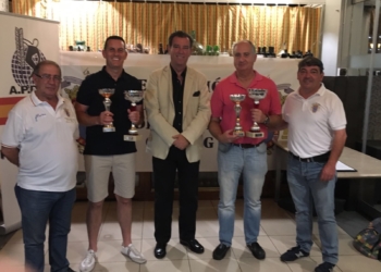 Luis F. Ruiz y Fausto Mas, campeones y trofeo Gerardo Fernández a la pieza mayor de la pasada edición de esta competición.