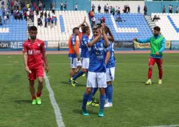 Jugadores de la primera plantilla unionista, en la celebración de la victoria en la presente temporada.
