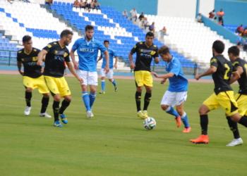 Imagen del último enfrenamiento entre Melilla y el Cádiz, en el estadio Álvarez Claro