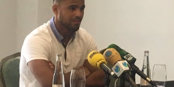 Yusef Abdeselam, en la rueda de prensa oficial.