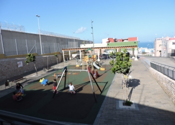 Una vista de uno de los muros del Centro Penitenciario de Melilla
