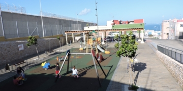 Una vista de uno de los muros del Centro Penitenciario de Melilla