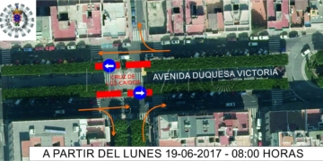 Mapa con las calles transversales a Duquesa de la  Victoria que cambiarán el lunes y pasarán a ser peatonales