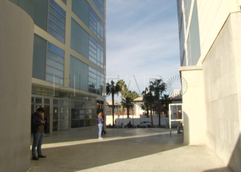 Una imagen de la entrada de la sede de los Juzgados de Melilla.